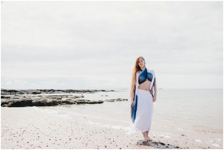 girl walking on a beach