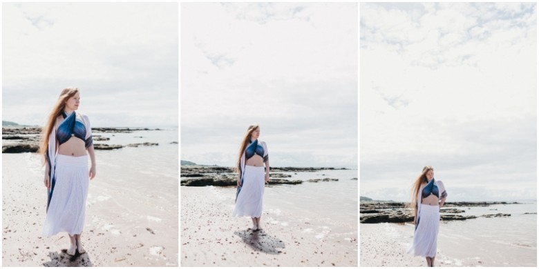 girl walking on a beach