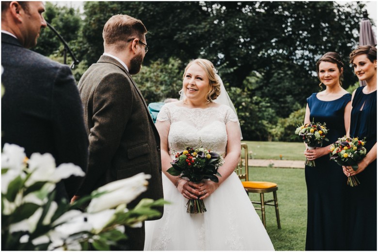 bride and groom at their wedding ceremony