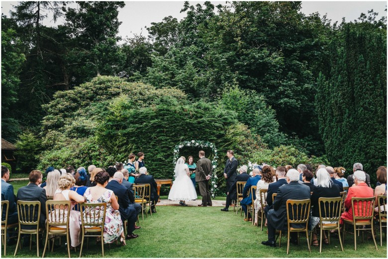 bride and groom at their wedding ceremony