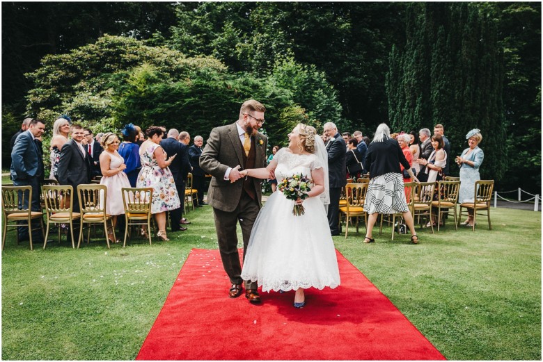 bride and groom at their wedding ceremony