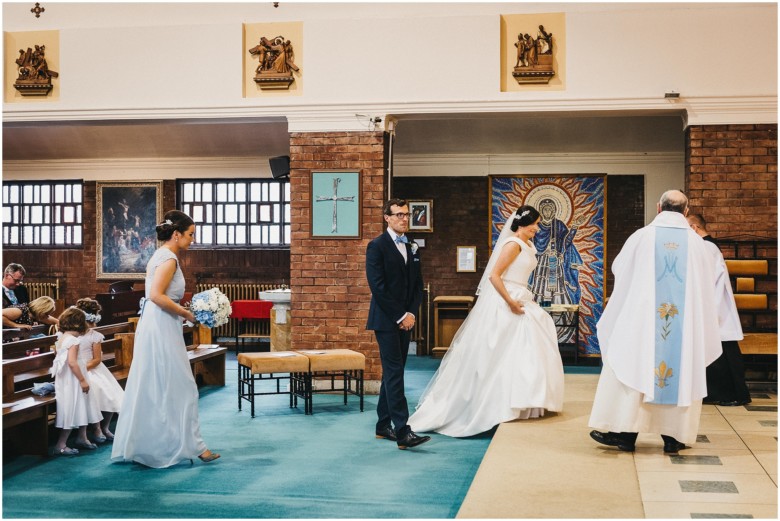 bride and groom at their wedding ceremony