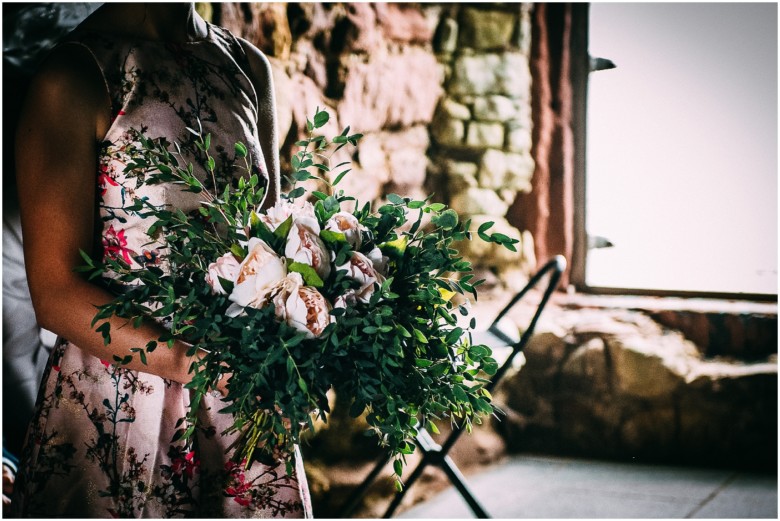 wedding ceremony in a scottish castle