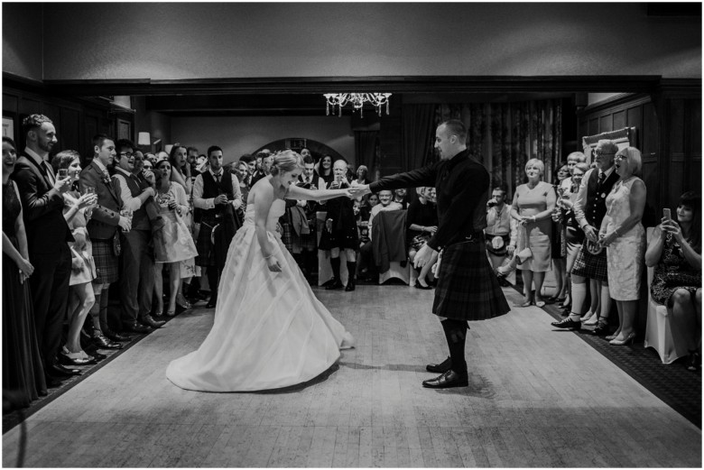 bride and grooms first dance