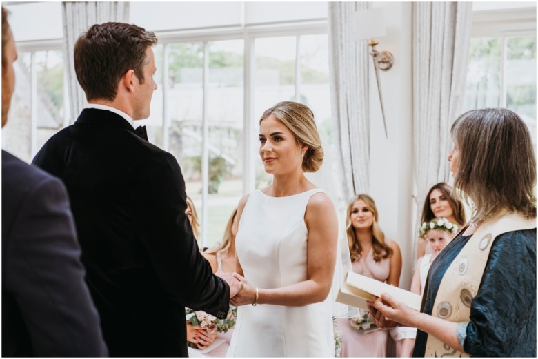 wedding ceremony in a castle